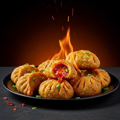 Veg Fire Cheese Momos